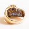 Vintage 18kKYellow Gold Ring with Sapphires and Brilliant Cut Diamonds, 1960s 6