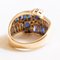 Vintage 18kKYellow Gold Ring with Sapphires and Brilliant Cut Diamonds, 1960s, Image 9