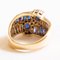 Vintage 18kK Gelbgold Ring mit Saphiren und Diamanten im Brillantschliff, 1960er 5