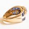 Vintage 18kK Gelbgold Ring mit Saphiren und Diamanten im Brillantschliff, 1960er 4