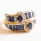 Vintage 18kKYellow Gold Ring with Sapphires and Brilliant Cut Diamonds, 1960s 2