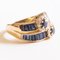 Vintage 18kK Gelbgold Ring mit Saphiren und Diamanten im Brillantschliff, 1960er 3