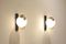 Mid-Century Ball-Shaped Etched Glass Wall Sconces, Set of 2 4