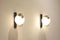 Mid-Century Ball-Shaped Etched Glass Wall Sconces, Set of 2, Image 4