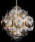 Lámpara de araña italiana vintage de Murano con 6 conchas de ámbar, años 90, Imagen 12
