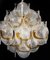 Lámpara de araña italiana vintage de Murano con 6 conchas de ámbar, años 90, Imagen 3