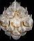 Vintage Italian Murano Chandelier with 6 Amber Shells, 1990s 3