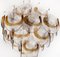 Vintage Italian Murano Chandelier with 6 Amber Shells, 1990s, Image 7