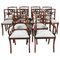 Englische Vintage Regency Revival Esszimmerstühle mit Seilrücken, 1970er, 12 . Set 1
