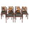 Vintage Regency Revival Brass Inlaid Bar Back Dining Chairs, 1980s, Set of 10 1