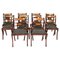 Vintage Regency Revival Brass Inlaid Bar Back Dining Chairs, 1980s, Set of 10, Image 1