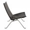 Pk-22 Lounge Chair in Patinated Black Leather by Poul Kjærholm for Fritz Hansen, 1980s, Image 1