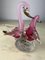 Figura de cisnes italianos de cristal de Murano, años 60, Imagen 1