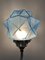 Lampe de Bureau Art Déco avec Figurine en Céramique Vernie de Matrosine avec une Lampe en Forme d'Étoile en Bleu, Allemagne, 1930s 9