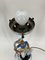 Lampe de Bureau Art Déco avec Figurine en Céramique Vernie de Matrosine avec une Lampe en Forme d'Étoile en Bleu, Allemagne, 1930s 15