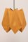 Lámpara colgante vintage de tela en naranja, años 60, Imagen 3