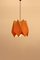 Orange Vintage Fabric Hanging Lamp, 1960s, Image 10