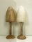 Vintage Alabaster Mushroom Table Lamps from Pegasam, 1970s, Set of 2 9