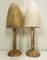 Lámparas de mesa hongo vintage de alabastro de Pegasam, años 70. Juego de 2, Imagen 1