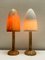 Vintage Alabaster Mushroom Table Lamps from Pegasam, 1970s, Set of 2 2