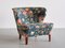 Fauteuil en Tissu Floral et Bouleau par Gösta Jonsson, Suède, 1940s 4