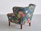 Lounge Chair in Floral Fabric and Birch by Gösta Jonsson, Sweden, 1940s 11