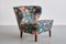 Fauteuil en Tissu Floral et Bouleau par Gösta Jonsson, Suède, 1940s 2