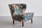 Lounge Chair in Floral Fabric and Birch by Gösta Jonsson, Sweden, 1940s 2