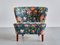 Fauteuil en Tissu Floral et Bouleau par Gösta Jonsson, Suède, 1940s 3