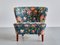 Lounge Chair in Floral Fabric and Birch by Gösta Jonsson, Sweden, 1940s, Image 3