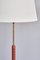 G-31 Floor Lamps in Brass, Leather and Linen from Bergboms, Sweden, 1940s, Set of 2 5