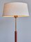 G-31 Floor Lamps in Brass, Leather and Linen from Bergboms, Sweden, 1940s, Set of 2 11