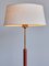 G-31 Floor Lamps in Brass, Leather and Linen from Bergboms, Sweden, 1940s, Set of 2, Image 11