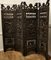 Large 19th Century Carved Chinoiserie 4 Fold Screen 9