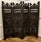 Large 19th Century Carved Chinoiserie 4 Fold Screen 10