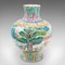 Vintage Art Deco Chinesische Orientalische Baluster, Keramik Blume, Polychrome Vase, 1940er 3