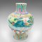 Vintage Art Deco Chinesische Orientalische Baluster, Keramik Blume, Polychrome Vase, 1940er 4