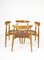 FH4103 Heart Stacking Dining Chairs by Hans Wegner for Fritz Hansen, Denmark, 1953, Set of 4 5