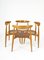 FH4103 Heart Stacking Dining Chairs by Hans Wegner for Fritz Hansen, Denmark, 1953, Set of 4, Image 5