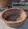 French Rustic Oval Willow Wicker Basket, 1960s 3