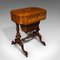 English Victorian Ladies Work Table in Walnut from Waring & Gillow, 1890s 6