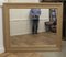 Large Reclaimed Pine Wall Mirror with Moulded Frame, 1960s 1