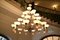 Art Deco Kronleuchter mit Alabasterschalen und beleuchteten Kegeln, 1990er 11