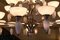 Art Deco Kronleuchter mit Alabasterschalen und beleuchteten Kegeln, 1990er 10