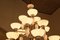 Lámpara de araña Art Déco con cuencos de alabastro y conos iluminados, años 90, Imagen 6