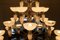 Art Deco Kronleuchter mit Alabasterschalen und beleuchteten Kegeln, 1990er 8