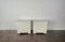 Vintage Bedside Tables in White Enameled Wood and Marble, 1970s, Set of 2 3