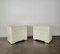 Vintage Bedside Tables in White Enameled Wood and Marble, 1970s, Set of 2 1