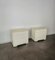 Vintage Bedside Tables in White Enameled Wood and Marble, 1970s, Set of 2 9