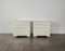 Vintage Bedside Tables in White Enameled Wood and Marble, 1970s, Set of 2 8